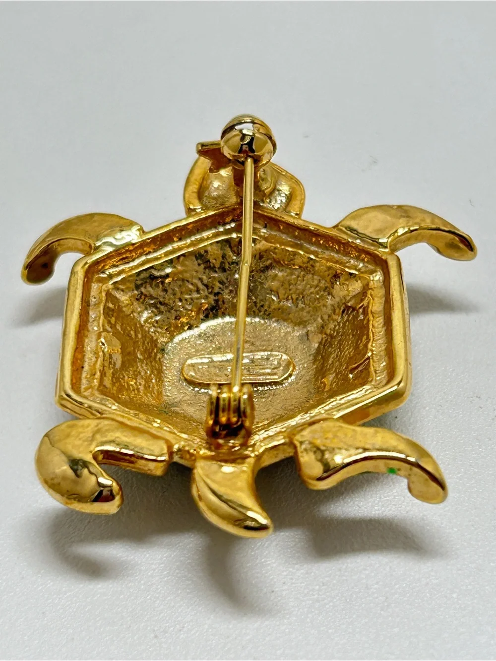 Vintage Gold And Enamel Sea Turtle Brooch